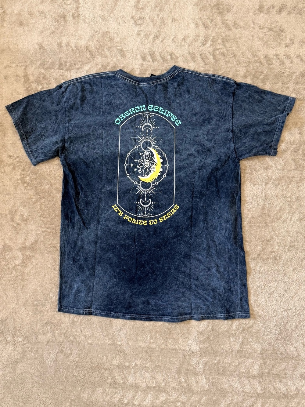 Bell’s Oberon Eclipse Celestial Mineral Wash Graphic Tee Size L Gorpcore Street